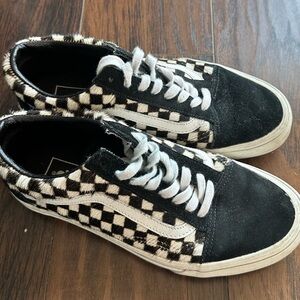 Vans x Madewell - checked cowhide old school sneakers